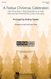 A Festive Christmas Celebration Three-Part Mixed choral sheet music cover